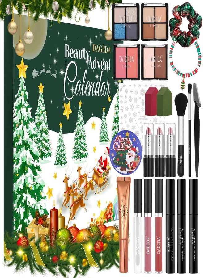 DAGEDA Beauty Advent Calendar 2025,24 Days Christmas Makeup Advent Calendar, Teen Girl Gifts Trendy Stuff Makeup Set, 24 Surprise Christmas Countdown Festival Gifts Set for Mom Wife Girlfriends Sister - Image 1